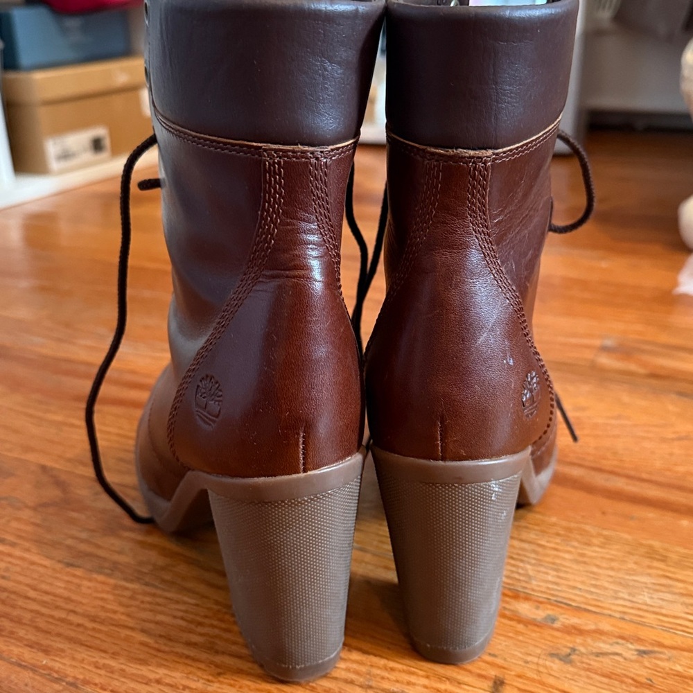 Timberland Dark Brown Lace Up Women's Boots - Picture 4 of 5